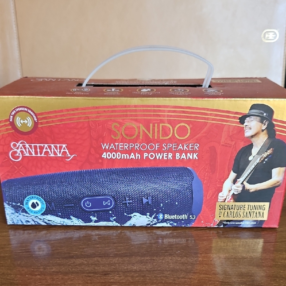 Carlos Santana Sonido Black Portable Speaker
